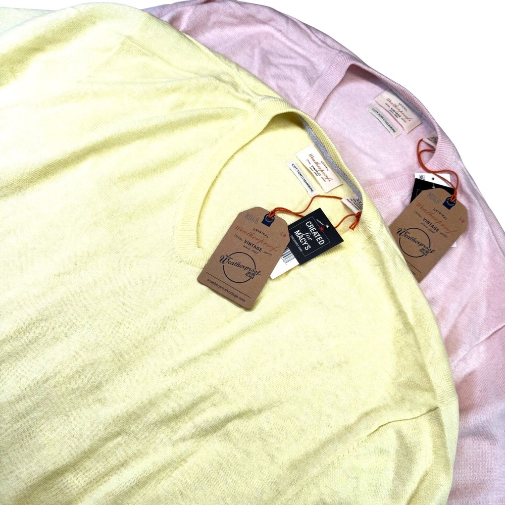 Weatherproof V-Neck Sweaters Bundle Of 2 Cotton Cashmere Blend Lightweight XXXL‎